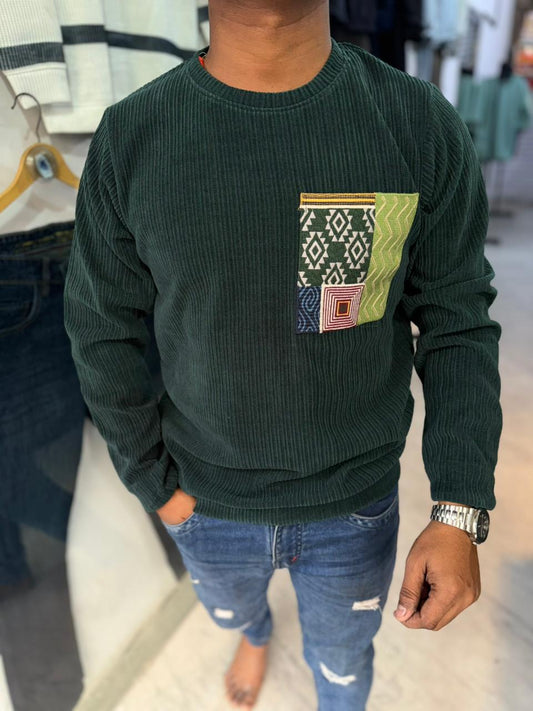 CORDUROY WOOLEN FULL SLEEVE T-SHIRT