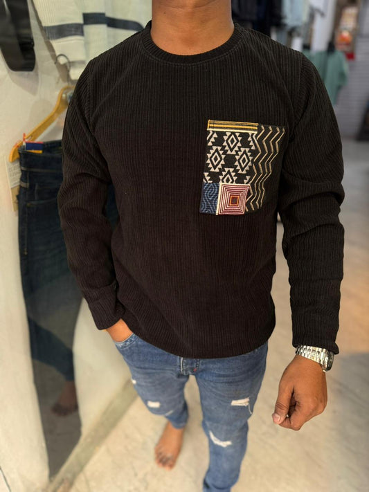 CORDUROY WOOLEN FULL SLEEVE T-SHIRT