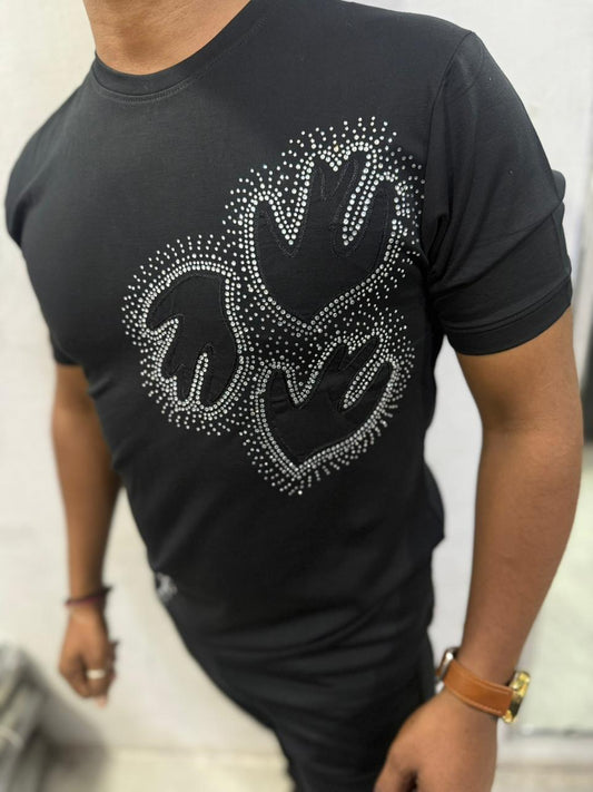 DIAMOND WORK PREMIUM FABRIC T-SHIRT